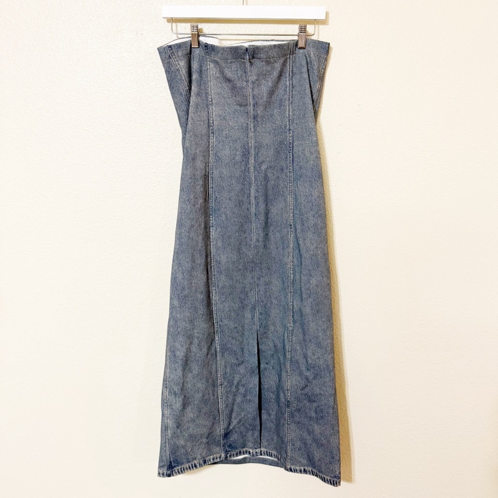 NWT Rag & Bone Jasmine Ponte Miramar Strapless Dress in Long Beach Blue Revolve - Picture 5 of 8